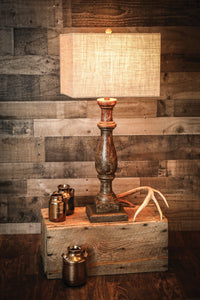 Ben's Cabin 34” H Rustic Balustrade Table Lamps - Pair