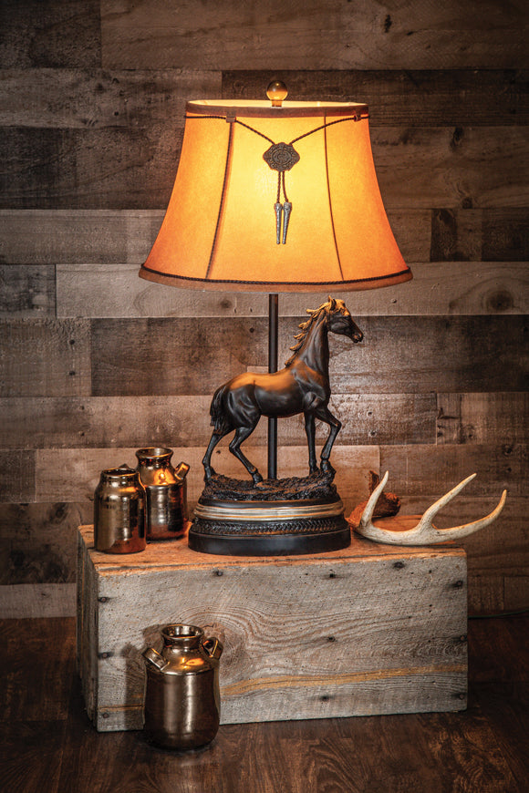 28”H Western-Style Horse Table Lamp
