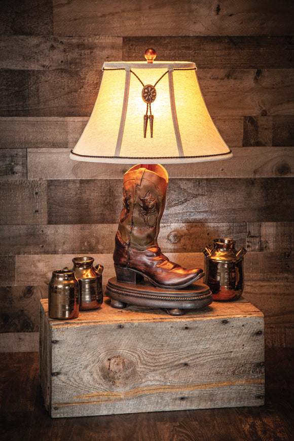 Ben's Cabin 27.5” H Cowboy Boot Table Lamps - Pair