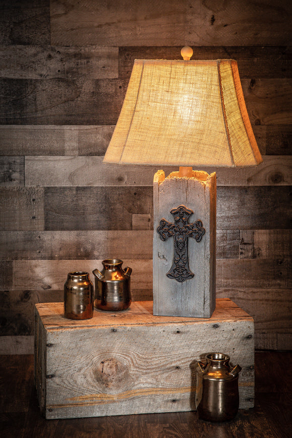 Ben's Cabin 30” H Rustic Cross Table Lamp 