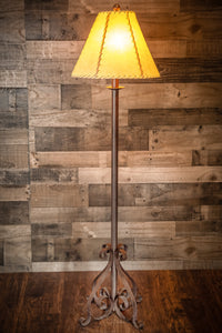 58.75”H Rusted Iron Floor Lamp
