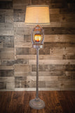 64"H Rusty Vintage Lantern Floor Lamp